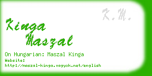 kinga maszal business card